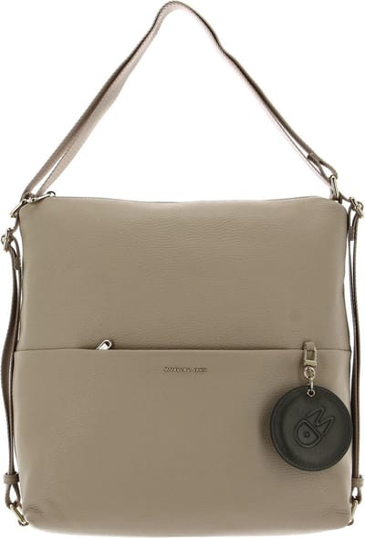 MANDARINA DUCK Leren Schoudertas Rugzak Mellow Leather Hobo Lamb's Wool Zalmroze