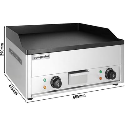 GGM Gastro Elektro Bratplatte - 4,4 kW - Glatt - Bratfläche: 600x335mm