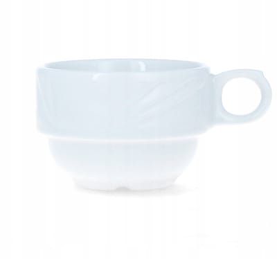 Merkloos Porseleinen Kop voor Koffie of Thee, 220 ml, Wit