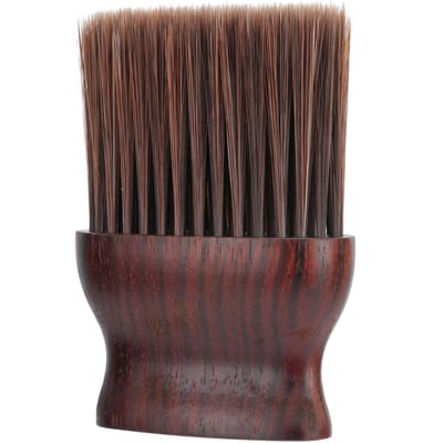 Barbier nekstofborstel Houten handvat Haarstofborstel voor Barbierwinkel HaarsalonS Small black