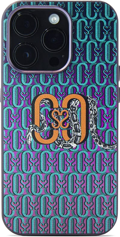 iPhone 13 Pro Max hoesje - magsafe hoesje / Starcase Monogram Snake - Slangen / iPhone hoesje met Magsafe - Kunstleer