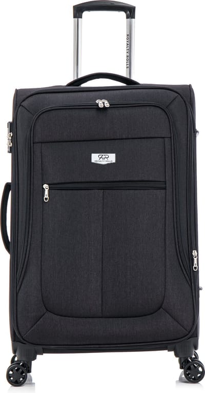 Royalty Rolls Abu Dhabi 2.0 Grote Koffer - 80 cm - 121 Liter - Exp - TSA Slot - Zwart