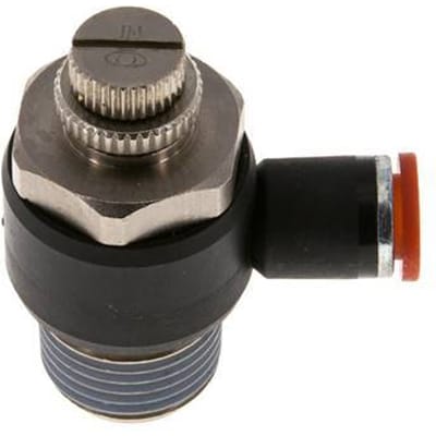 L-stuk Regelventiel 8 mm - R1/2'' Regeling-in Messing/Nylon