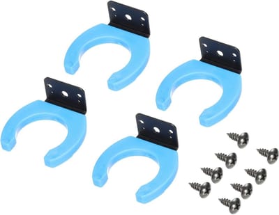 Microfoon Houders - Muurhaken Standaard - Thuis Kantoor - Set van Vier - 13x9x4.5cm - Blauw