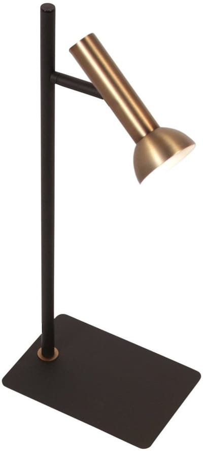 Tafellamp Kora 4730BR – trendy bronzen metaallamp met GU10 lichtbron, draaibaar en kantelbaar, van merk Mexlite voor binnengebruik