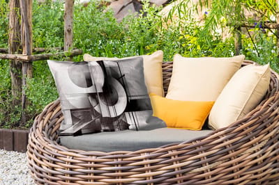 Buitenkussens - Tuin - Abstract - Kunst - Modern - Zwart wit - 50x30 cm