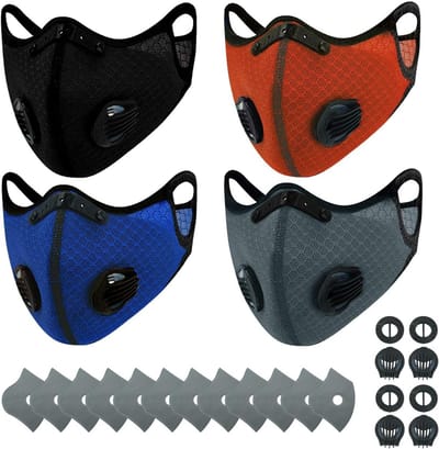 Mondkapjes Herbruikbaar - Gezichtsmasker Stof - Buitenactiviteiten Bescherming - Ademend Comfort - Unisex Maat - Zwart