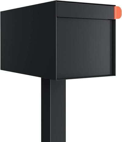 Staande Brievenbus - Brievenbus Americano - Brieven Ontvangen - Afsluitbaar Weerbestendig Slot - 110cm Hoog - Zwart