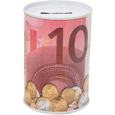 Blik Cilinder Spaarpot Euro Dollar Foto Doos Huishouden Sparen Geld Doos Huisdecoratie Geld Dozen