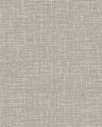 Textiel look behang Profhome DE120113-DI vliesbehang hardvinyl warmdruk in reliëf gestempeld tun sur ton mat grijs beige 5,33 m2