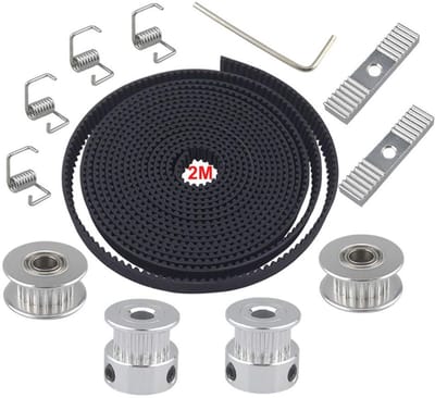 2 m GT2 Tandriem met Distributieriemschijf, Idler en Torsieveer - Complete Set
