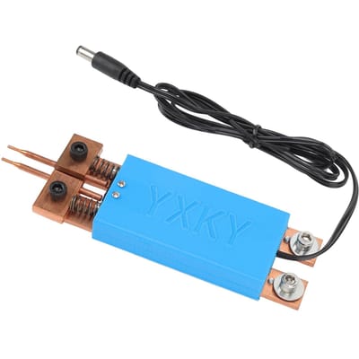 Stylo de soudage par points pour batterie 18650 Mini soudeuse par points Déclencheur automatique Stylo de soudage par points manuel intégré bleu