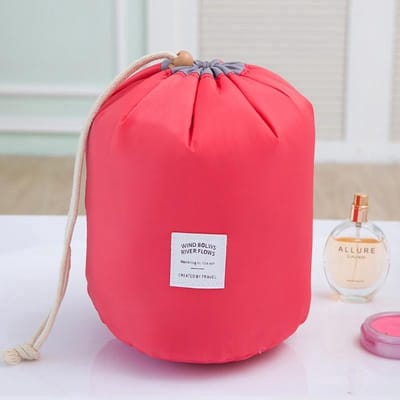 New Age Devi - 2 stuks Donker Roze Make Up Tasje Toilettas Etui Organizer Opberger - Reis Toilettas Organizer - Dames Make Up Tas Koffer Cosmetica Tas Opbergsysteem Houder