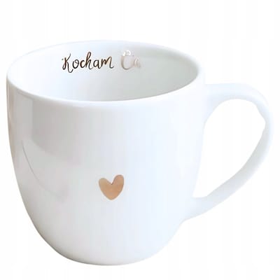 Porseleinen Mok "Ik Hou Van Jou" - Gouden Opschrift - 300 ml