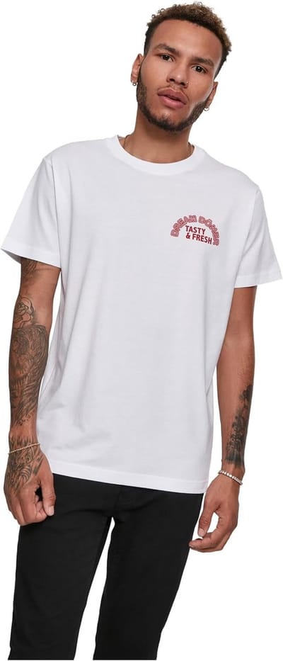 Wit T-shirt voor Heren met Unieke Dromerige Kebab Print