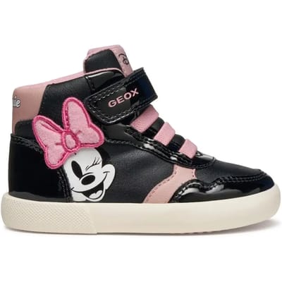 GEOX GISLI PEUTERMEISJES Sneakers - ZWART/OUDROZE - Maat 20