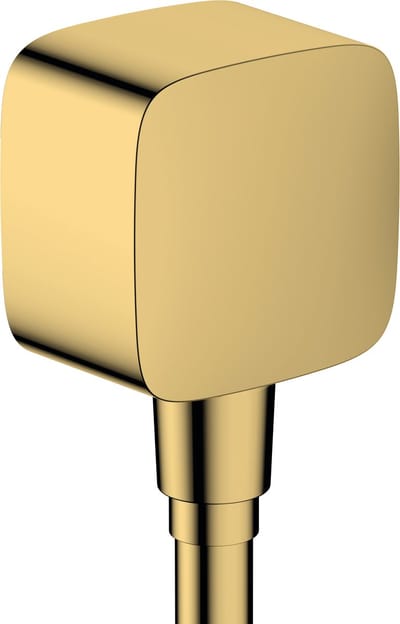 Hansgrohe Fixfit E muuraansluitbocht - met terugslagklep - kunststof - goud