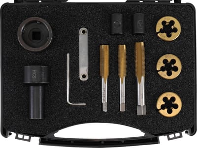 BGS - Auto Wielbout en Wielmoer reparatie set - Draadeind en Snijset - M12 x 1.25 -  M12 x 1.50 - M14 x 1.50 - BGS1988