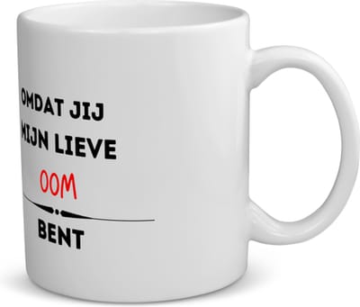 Akyol - omdat jij mijn lieve oom bent koffiemok - theemok - Oom - de liefste oom - verjaardag - cadeautje voor oom - kado - geschenk - 350 ML inhoud