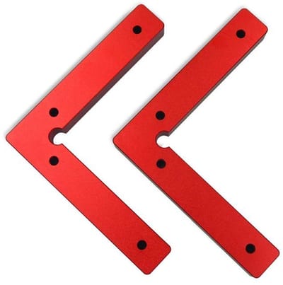 Dailygoods - 90 graden hoekklemmen - Houtbewerking gereedschap - Rood - Aluminium legering - Duurzaam en stevig - Geschikt voor timmermannen