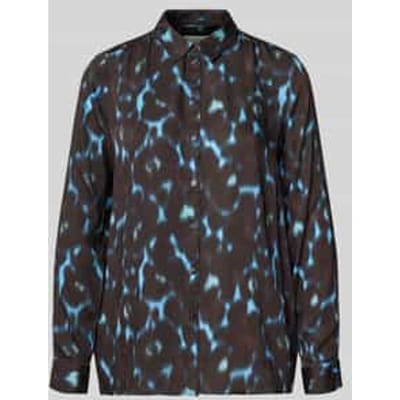 Regular fit blouse van viscose met knoopsluiting