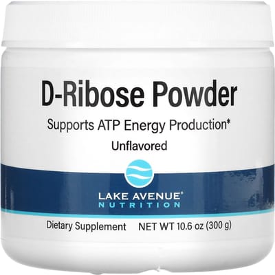 Lake Avenue Nutrition, D-Ribose Poeder, Ongezoet, 10.6 oz (300 g)