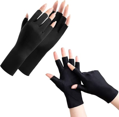 UV zonbeschermende handschoenen zwart – Zomer vingerloze ijsside autorijhandschoenen met antislip, geschikt voor rijden, fietsen, wandelen en buitenactiviteiten