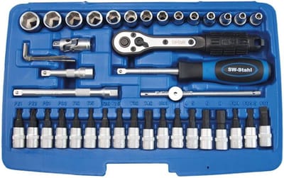 SW-Stahl 06450L dopsleutelset I 41-delig I 1/4 inch I gereedschapskoffer industriële kwaliteit