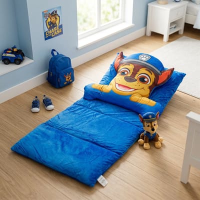 Blanket Slaapmatje Paw Patrol Chase 3D 58x137cm – Ultra-Zachte Velboa – Officiële Licentie
