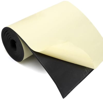 Zelfklevende Neopreen Schuimrubber Rol - Zwart - Geluidsisolatie en Antislip Foam