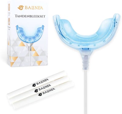Balinea Tandenbleekset met 4x Whitening Pen - Teeth Strips Tandenblekers - Thuis Tanden Bleken - Tandenbleek Gel Kit - USB Oplaadbaar