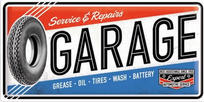 Garage Service & Repairs Metalen Wandplaat 50x25cm