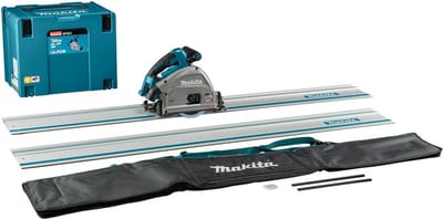 Makita SP001GZ06 Accu Invalcirkelzaag AWS XGT 40V Max + Geleiderail (2st.), Koppelstrip en Tas Basic Body in Mbox