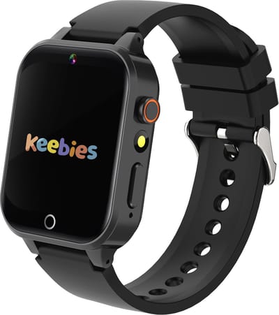 Keebies Smartwatch Kinderen - 5 t/m 12 jaar - Incl. Camera en 26 Kids Spelletjes - 512MB Geheugen - USB Oplaadbaar kinderhorloge - Jongen / Meisje - Zwart