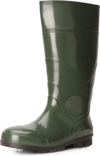Ladeheid Heren Regenlaarzen - Thermo Rubber Laarzen Warm met Manchet Voering - PVC - LA-LMG-914-Bart - Groen - 41