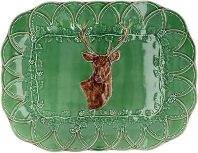 Bordallo Pinheiro - Serveerplateau hert 47,5cm - Schalen