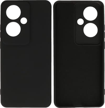 Hoesje Geschikt voor OPPO Reno 11F - Fashion Telefoonhoesje Backcover - Siliconen Hoesje - Zwart