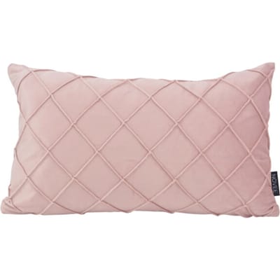 NOVÉE Velvet cross lichtroze kussenhoes | 30x50 cm | velvet/polyester