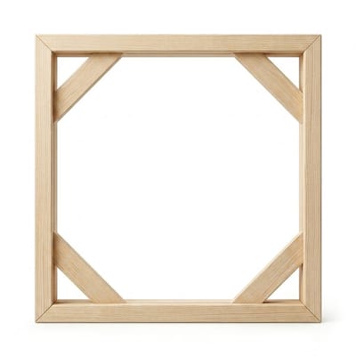 Houten spielatten set canvas frame 25x25 cm spieraam latten DIY frame set beide inclusief bevestigings accessoires