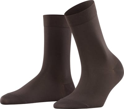 FALKE Cotton Touch eenkleurig katoen sokken dames bruin - maat 39-42