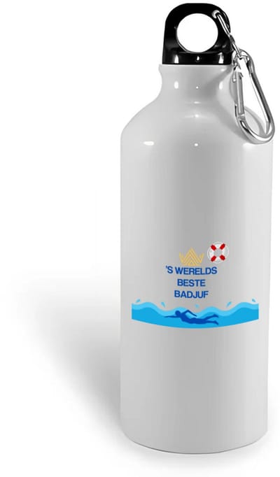 Hacebo® - Badjuf cadeau - waterfles - Badjuf - Badjuffen en badmeesters - Cadeau badjuf - zwemmen - zwemdiploma - cadeau - kado - gift - geschenk - moederdag - lifeguard - water fles - 400ML