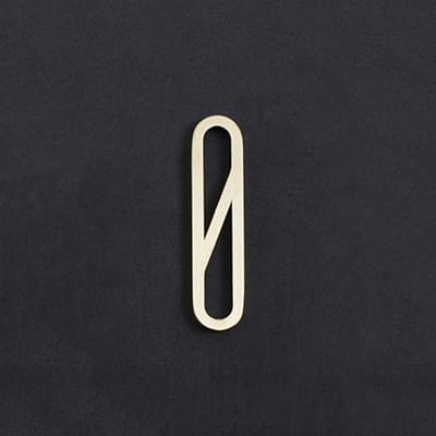 Huisnummer Plaat - Adres Sticker - Huis Herkenning - Messing Materiaal - 70mm Hoog - Nummer 0