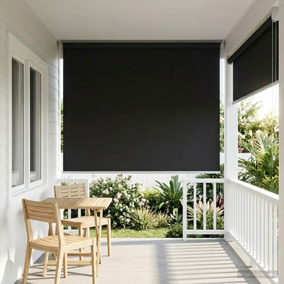 vidaXL Buitenrolgordijn UV-bescherming Antraciet 100 x 230 cm (B x H)