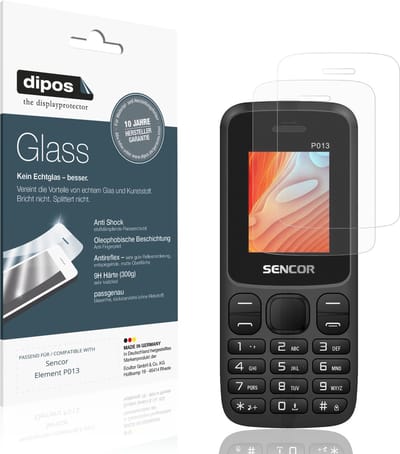 dipos – 2x Matte Pantserfolie geschikt voor Sencor Element P013 | 9H Screenprotector