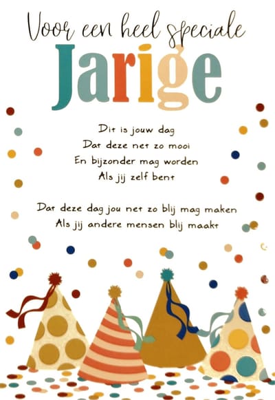 Kaart - Intense - Voor een heel speciale jarige - met envelop - 12.5 x 17.5 cm - 1 stuk - TE030-C