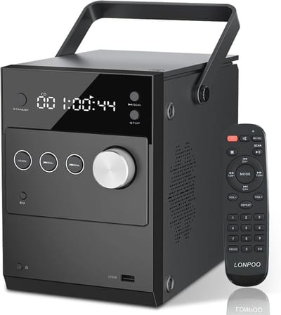 Draagbare CD-speler met Bluetooth, FM-radio, USB en AUX-ingang