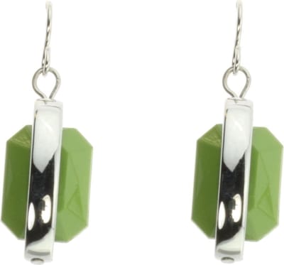 Behave - Oorhangers dames - Botanical chic - Groen - Zilverkleur - Nikkelvrij
