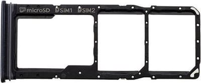Simkaart houder geschikt voor Samsung Galaxy A10s A107 - Simcard Holder - Zwart