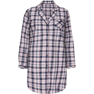 ESMARA Dames oversized shirt (Ruiten/roze/marineblauw, XS (32/34))