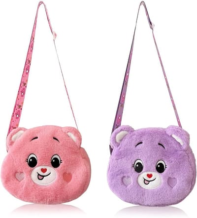 Schattige Pluche Schoudertas voor Meisjes - Verstelbare Handtas voor Kinderen - Perfect voor Verjaardagen en Dagelijks Gebruik (Roze, Paars)